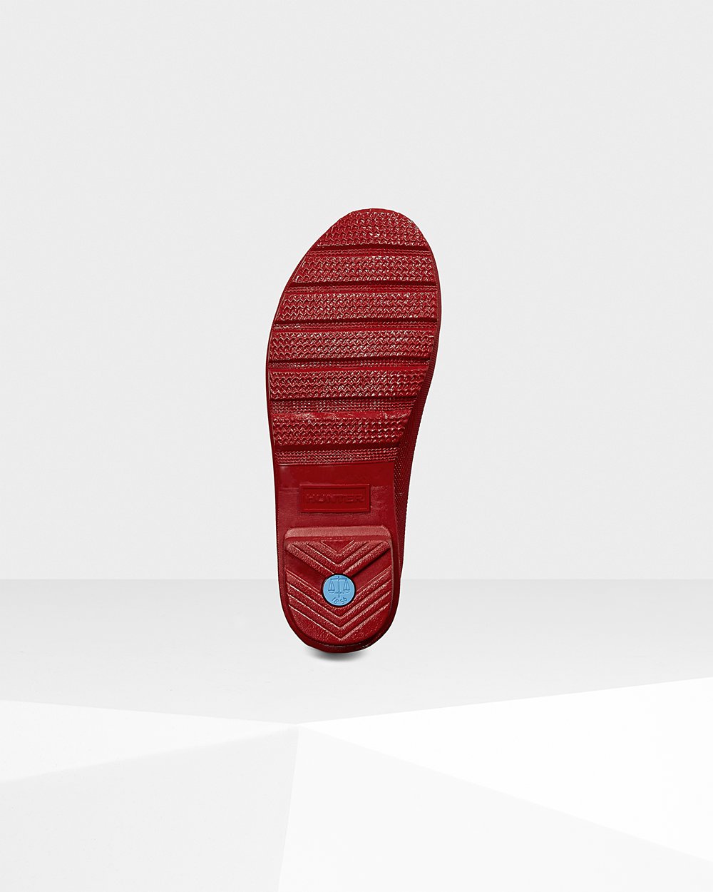 Kalosze Chelsea Damskie - Hunter Original Gloss - Czerwone - QZSA-78501